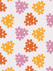 seamless flower pattern isolated in white