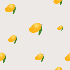 seamless fruit pattern isolated in white background for wallpaper, background etc, orange, mango, watermelon, banana, strawberry, etc