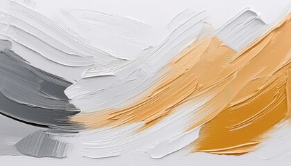 Vivid Brush Strokes on a White Canvas, Showcasing the Textured Beauty of Oil Painting Techniques, Embracing Abstract Expressions and Artistic Sensibilities.
