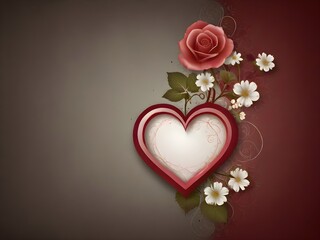 A red hears background, Valentine's day background with red and pink hearts like balloons on pink background, flat lay, Generative AI