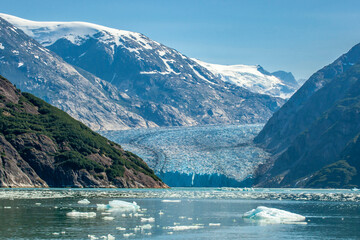 USA, Alaska, Tongass National Forest. Dawes Glacier in Endicott Arm inlet.
