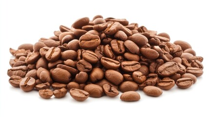 Obraz premium Coffee beans isolated on white background