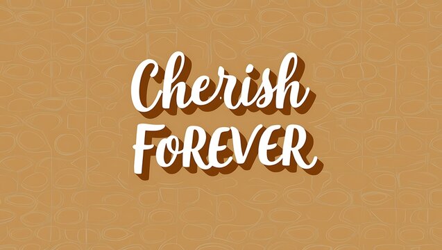 Cherish Forever A Sweet And Enduring Message Of Love