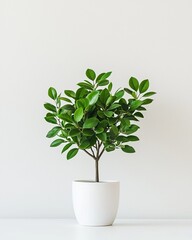 Small desk plant decor indoor environment clean composition realistic viewpoint for home office aesthetics