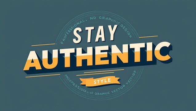 Stay Authentic Professional Design Style Graphic Vector