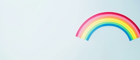 Uplifting Rainbow at Bottom of Grey Sky