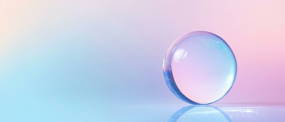 Floating Bubble in Gradient Background