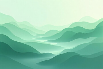 Obraz premium Abstract flow - Green shade fluidity of water 