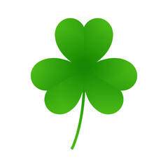 green three leaf shamrock design vector illustration isolated on white background