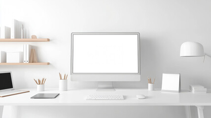 Modern office workspace with clean design and minimal decor