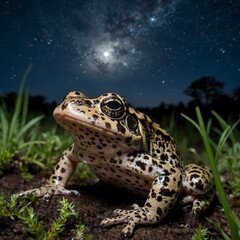 Moonlit Gopher Frog in the Stillness of the Night