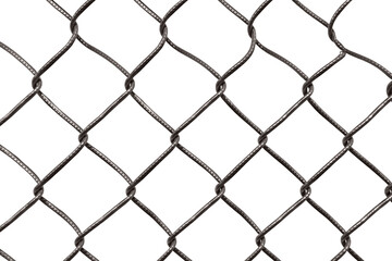 Naklejka premium Chain-link fence with metallic texture on transparent background.generative AI