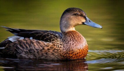 Obraz premium mallard duck swimming in the river