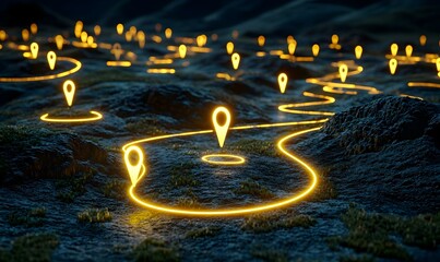 Aerial overview of diverse land plots, clear location markers, organized layout, showcasing potential development opportunities.