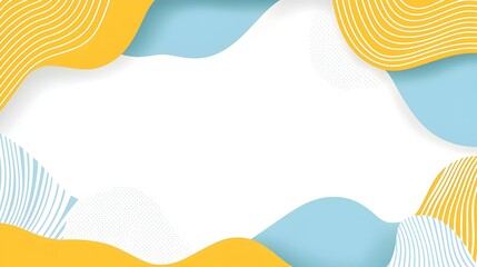 Obraz premium Dynamic yellow and blue abstract frame, vibrant colors intertwining, creating a sense of movement and energy, evoking creativity and modernity.