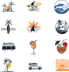 Summer Logo Vector Design Premium Bundles