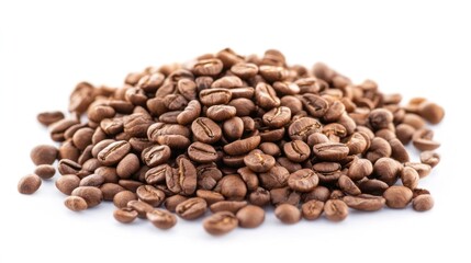 Obraz premium Coffee beans isolated on white background