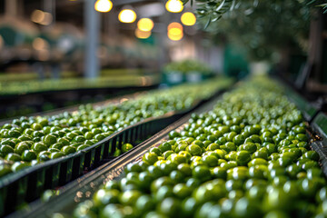 Fototapeta premium Production of extra virgin olive oil.. Generative AI