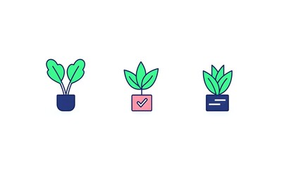 Business Growth Icons, Flat vector designs showcasing various growth charts, emphasizing trends, progress, and success in a corporate environment