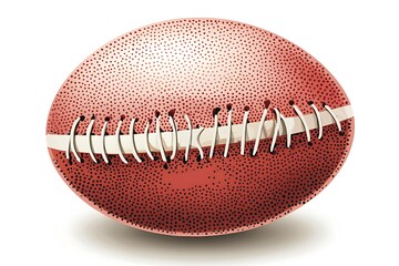 Stippled Illustration of a Classic Australian Rules Football