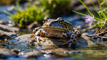 Fresh Spring Waters: Oregon Spotted Frog by Bubbling Creek
