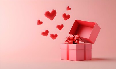 Valentine's Day Giveaway Banner, vibrant red typography, festive design, romantic atmosphere, engaging visuals, inviting participation, celebration theme.