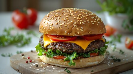 "Burger Bliss: Savor Every Bite of Our Signature Creation"