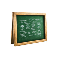Handwritten Notes on a Vintage Green Chalkboard