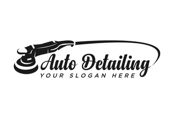 Auto detailing logo design vector template