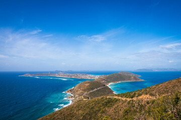 Breathtaking view of Soldier Bay along Sound Road on the island of Virgin Gorda in the British Virgin Islands. © Sandra Foyt