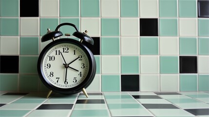 Empty Ceramic Tile Clock
