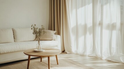 Serene Minimalist Living Room Interior Design