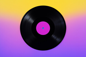 Obraz premium Vinyl record isolated color background