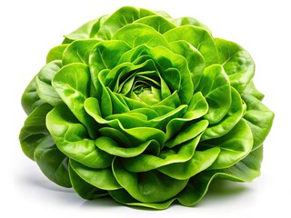 Obraz premium Crisp, organic butter lettuce bursting with vitamins and nutrients. A healthy, vibrant choice.
