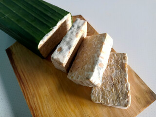 tempeh or tempe wrapped in banana leaves