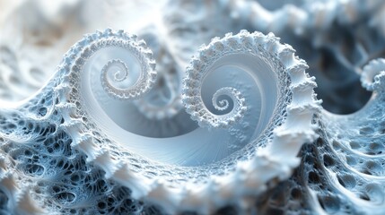 Dynamic Fractals expanding in complex swirling designs, Generative AI