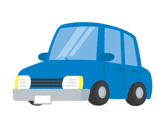青い自動車のイラスト