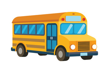 school bus isolated on white background