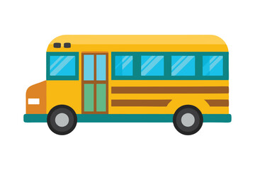 school bus vector illustation on white background