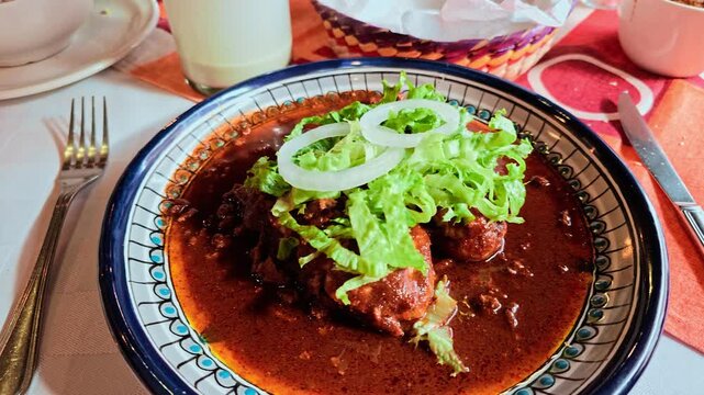 Chanclas poblanas or Chorizo Sandwiches With Tomato-Guajillo Salsa, traditional mexican food