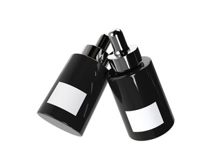 Mockup cosmetic bottles container packaging premium with dropper isolated on background. Design template for Ads serum, essential oil, face  treatment, gel, skin care, makeup, healthcare or medicine