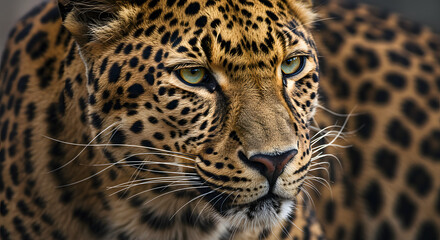 Obraz premium An artistic representation that emphasizes the unique traits of a leopard. 