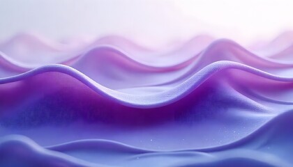 Abstract Purple Waves: A Serene Digital Landscape