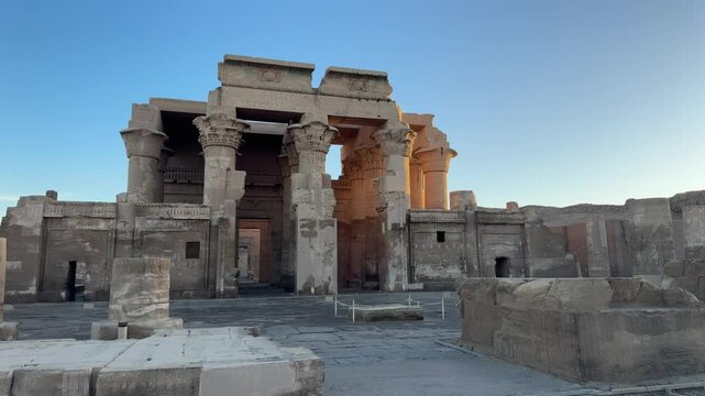 Kom Ombo Temple is the only temple that is 60 km from the city of Edfu and 45 km from Aswan.