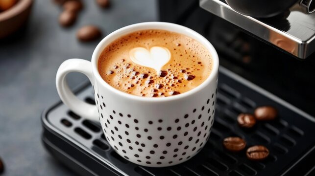 Freshly Brewed Coffee Pouring into a Mug - Powered by Adobe