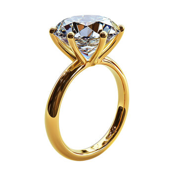3d rendering icon diamond wedding ring illustration PNG. cartoon minimal style on transparent isolated background.