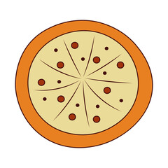 Junk Food Doodle Isolated on White Background. Flat Vector Illustration