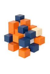 Abstract Colorful Cubes Geometric Structure Design