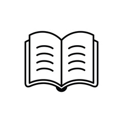 open book thin line vector icon
