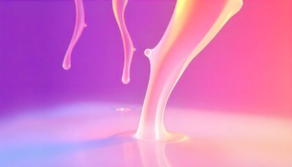 Fototapeta premium Abstract Pink Liquid Splash: A Symphony of Colors and Movement